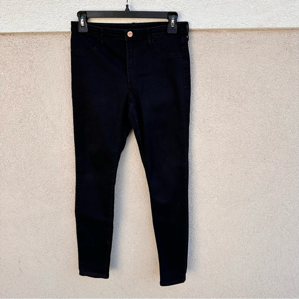 Girls Juniors H&M Black Skinny High-Rise Jeans EUC